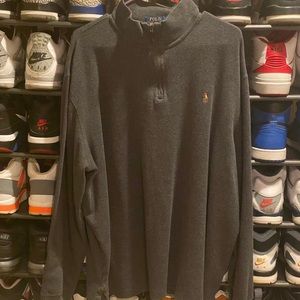 Polo Ralph Lauren quarter zip sweater charcoal grey size XXL